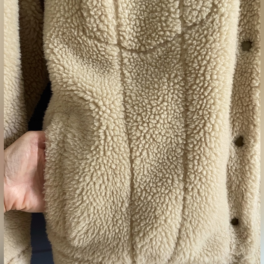Free People Cream Sherpa Jacket - Picture 6 of 7